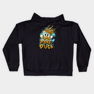 Donal Duck Vintage Cartoon Kids Hoodie